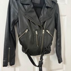 Women’s Size 2 AllSaints Leather Biker Jacket 