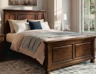 Mahogany queen size bed frame only