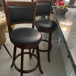 Broxton Upholstered Swivel Counter Chair Chestnut