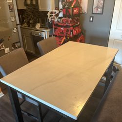 Marble Dining Room Table Set With Chairs And Bench(PICK UP ONLY NO DELIVERY CASH SALE ONLY