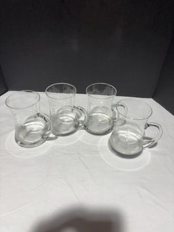 VTG 1970’s Javit Nautical Tankards Etched Clipper Ship Set Of 4