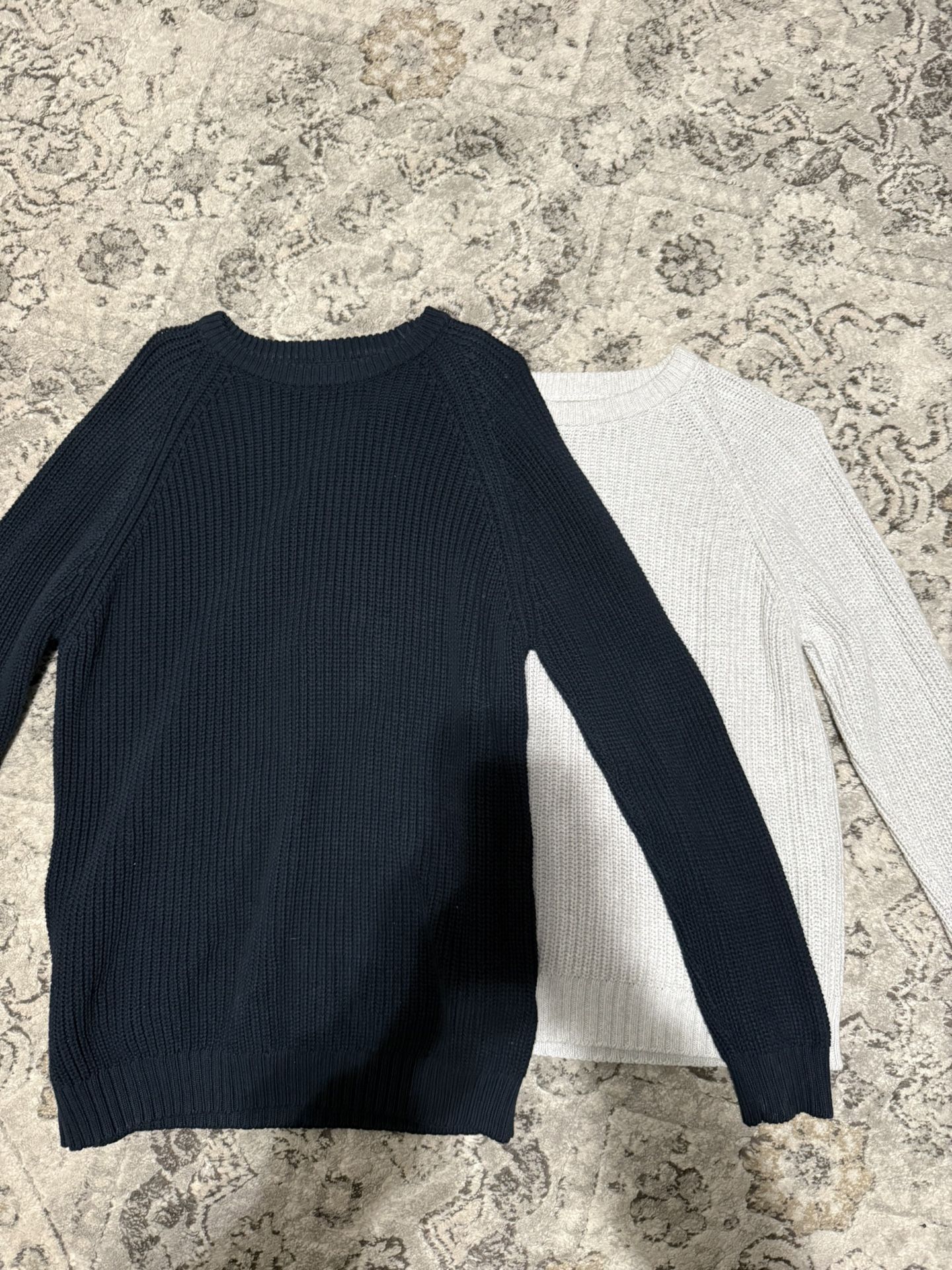 pacsun small navy blue & grey sweaters