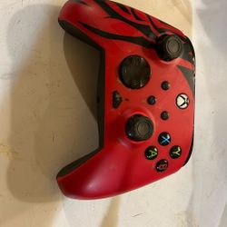 Xbox Wired, Controller, Red, And Black