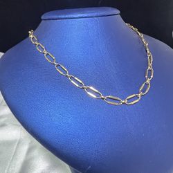 18KYG 17” paperclip chain
