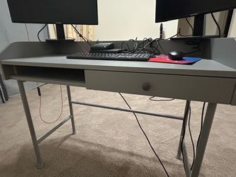 GRAY IKEA DESK