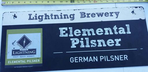 Lighting Brewery sign