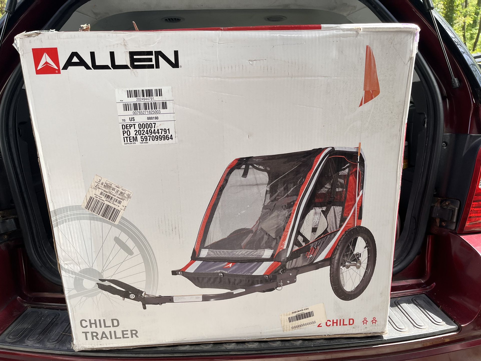 2 Child Bike Trailer New