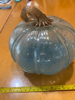 Blue Glass Pumpkin Decorative Figurine pick up in Coral Springs 33071