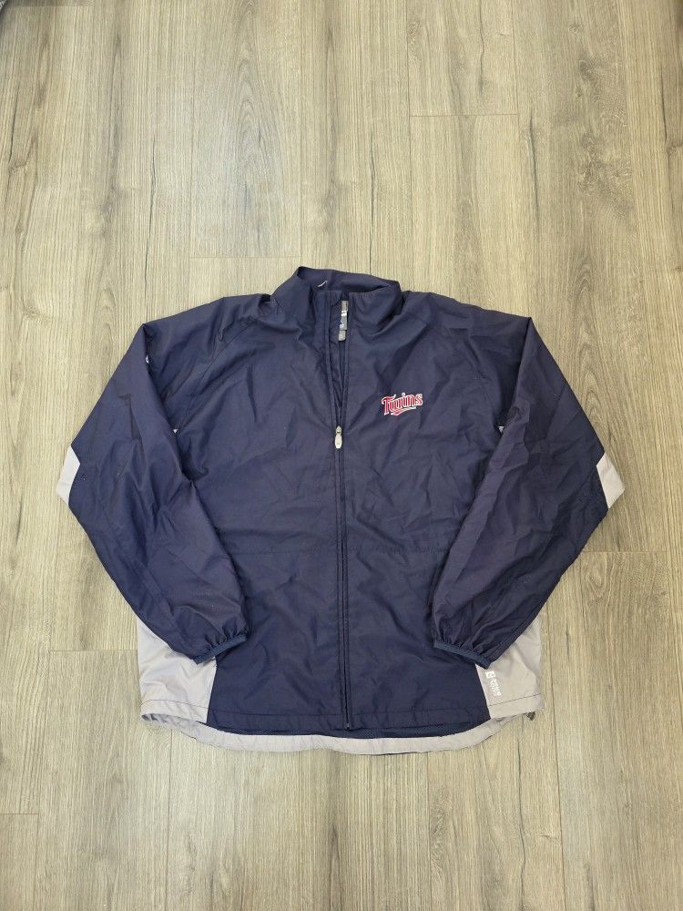 Majestic Minnesota Twins Windbreaker Jacket Mens Size XL