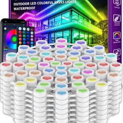 500FT Permanent Outdoor Lights,RGB Eaves Light with App Control Remote,DIY Scene Modes IP67 Waterproof Under Eave Lighting,Outdoor Lights for Decor,Ga