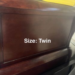 Twin Bed Headboard, Footboard, And Rails. 