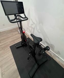 Peloton bike and accessories