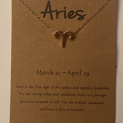 Fashion Gold Plate Aries Necklace 
