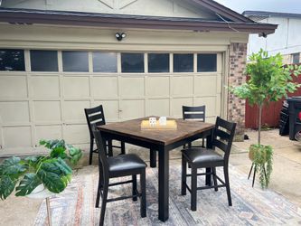 Wood Dining table with chairs - Delivery Available
