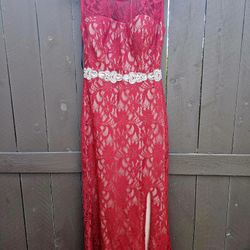 Prom Party Wedding Cocktail Size 5 Red Dress
