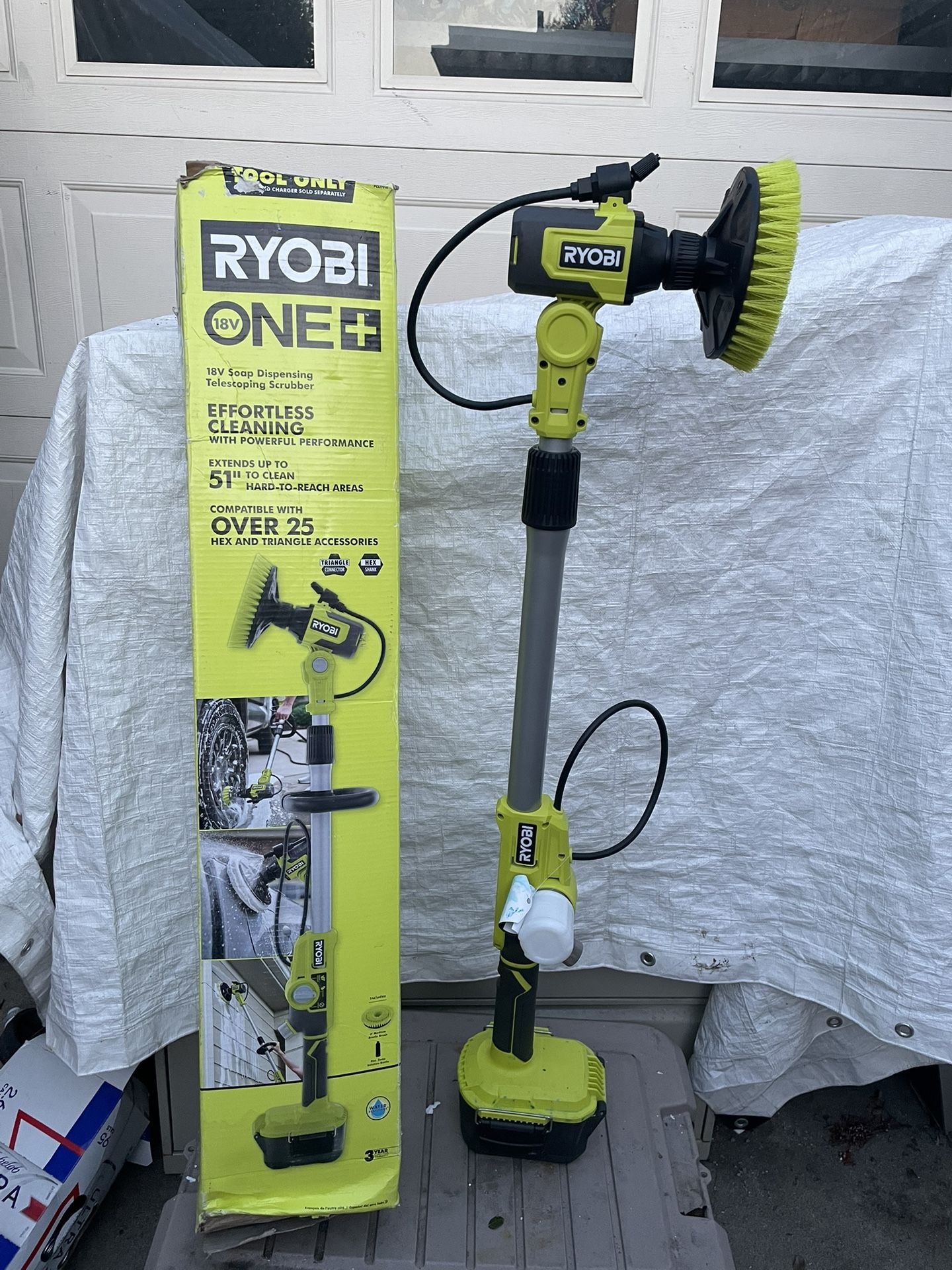 RYOBI ONE+ 18V Cordless Soap Dispensing Scrubber (Tool Only)