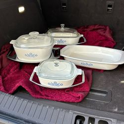 4 Vintage Corning Ware 