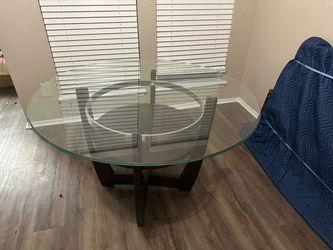 Glass Top Dining Room Table with Chairs