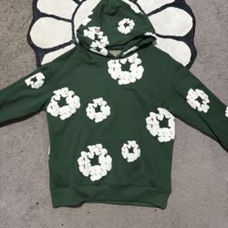 Denim Tears Cotton Wreath Hoodie Green Size M