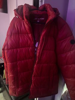 Michael Kors Red Puffer Jacket Size M