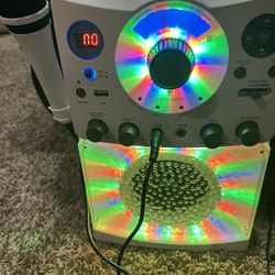 Speaker  Stereo Karaoke Cd Player Bluetooth  LED Lights 