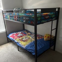Twin Bunk Bed Frame Black 