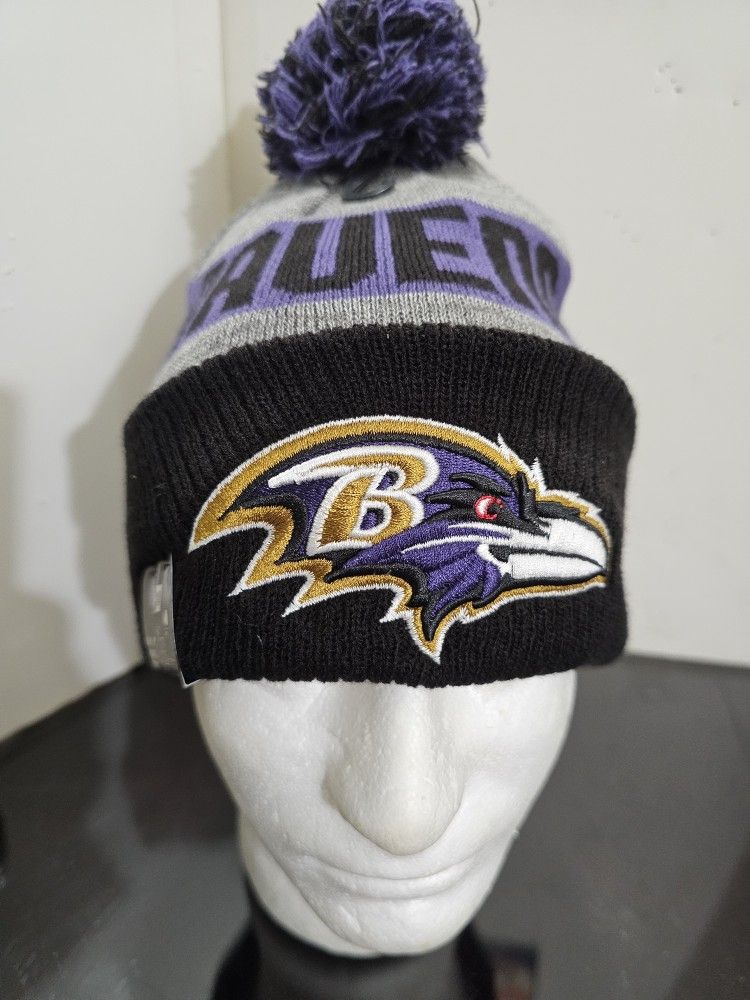Baltimore Ravens New Era Pom Beanie