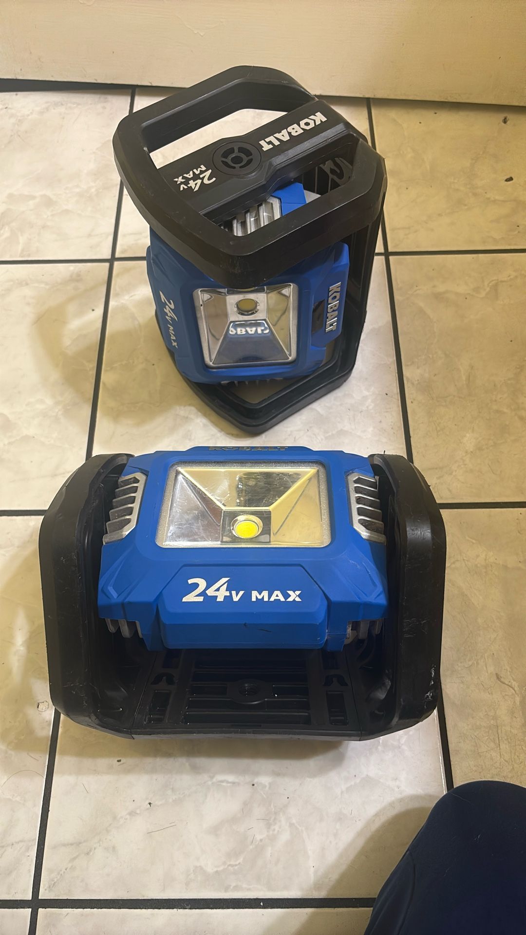 Two Kobalt 24v MAX Working Lights