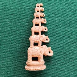 Vintage 7 Stacked Elephants Statue 15 in Trunks Up Great Condition!