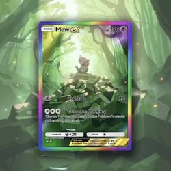 ✨ Mew EX Holographic Card | Verdant Sanctuary Art | Luxury Collectible