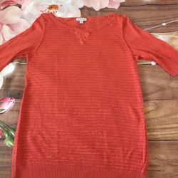 A Pea In The Pod Orange Maternity Sweater