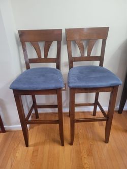 Wooden bar chairs.  Bar height