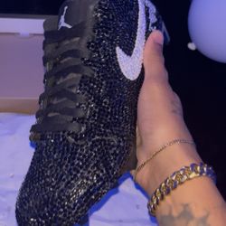 Black Bedazzled Jordan Cleats