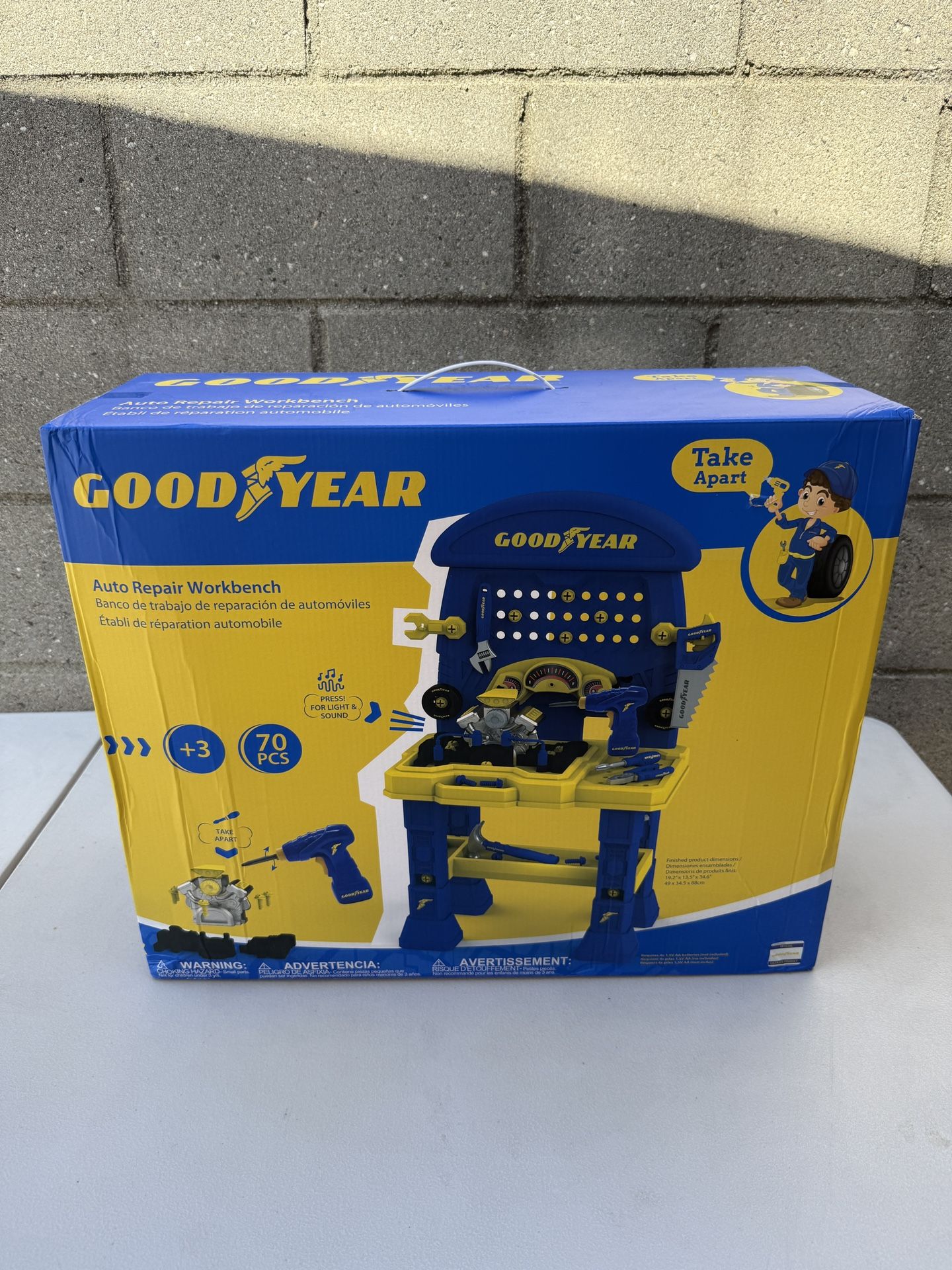 Kids Goodyear Auto Repair Work Bench