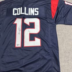 Nico Collins Signed Autograph Custom Jersey -Beckett Coa - Houston Texans