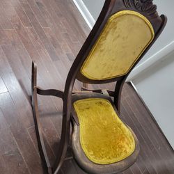 Antique Velvet Rocking Chair Thumbnail