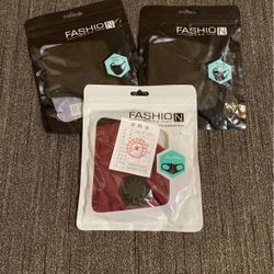 3-Brand New  Face Masks 2- Black 1- Burgundy