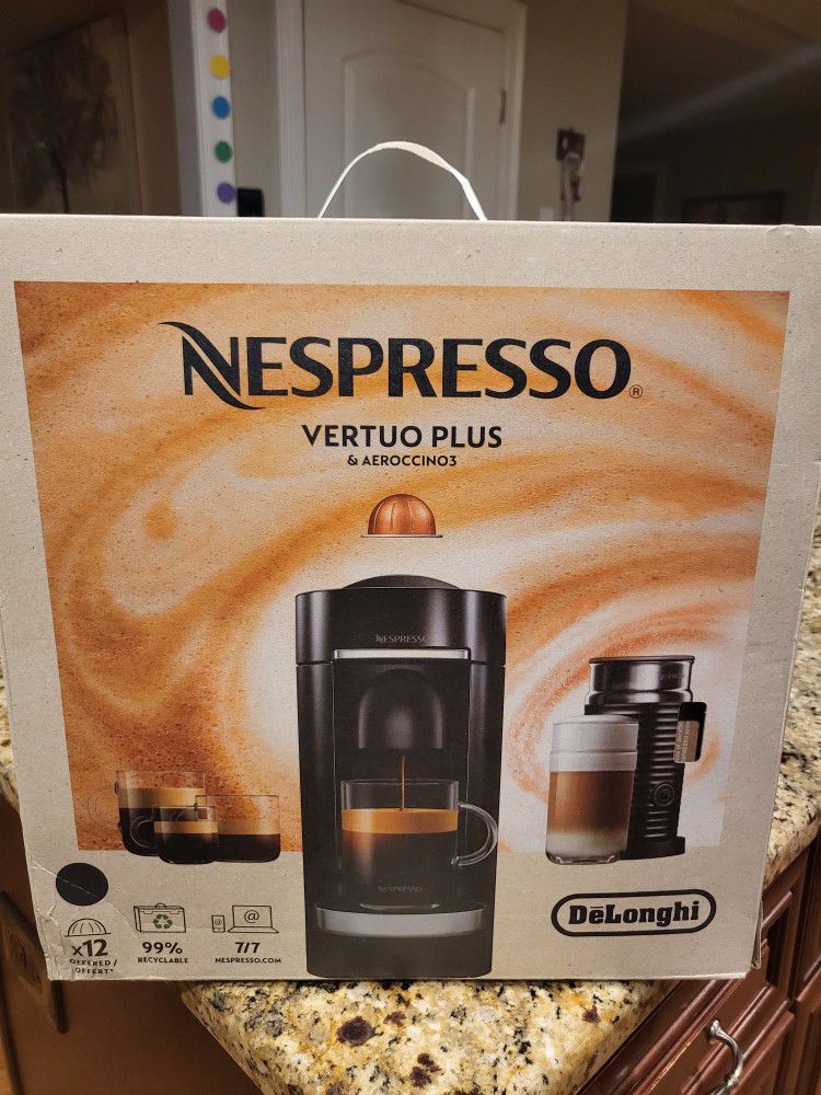 Nespresso Vertuo Plus Deluxe Espresso and Coffee Maker Bundle - Retail Price is more than $250