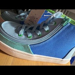 BILLY Footwear Kids Haring Colorblock Sneakers - Blue/Lime size 1