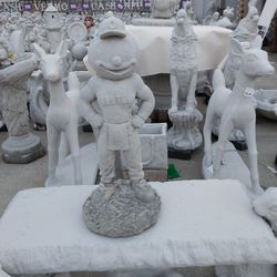 24 Inch Tall  Garden Concrete Ohio MAN Statue 