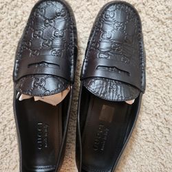  Gucci Loafers Mens 9 Black 