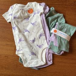 NEW Assorted Baby Girl Clothes Onesies Bodysuits Carters 3M 6M 12M