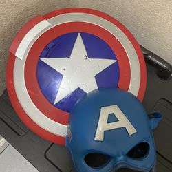 Captian America Face Mask & Shield