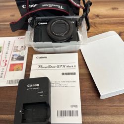 Canon PowerShot G7 X Mark II Black Full Set Excellent