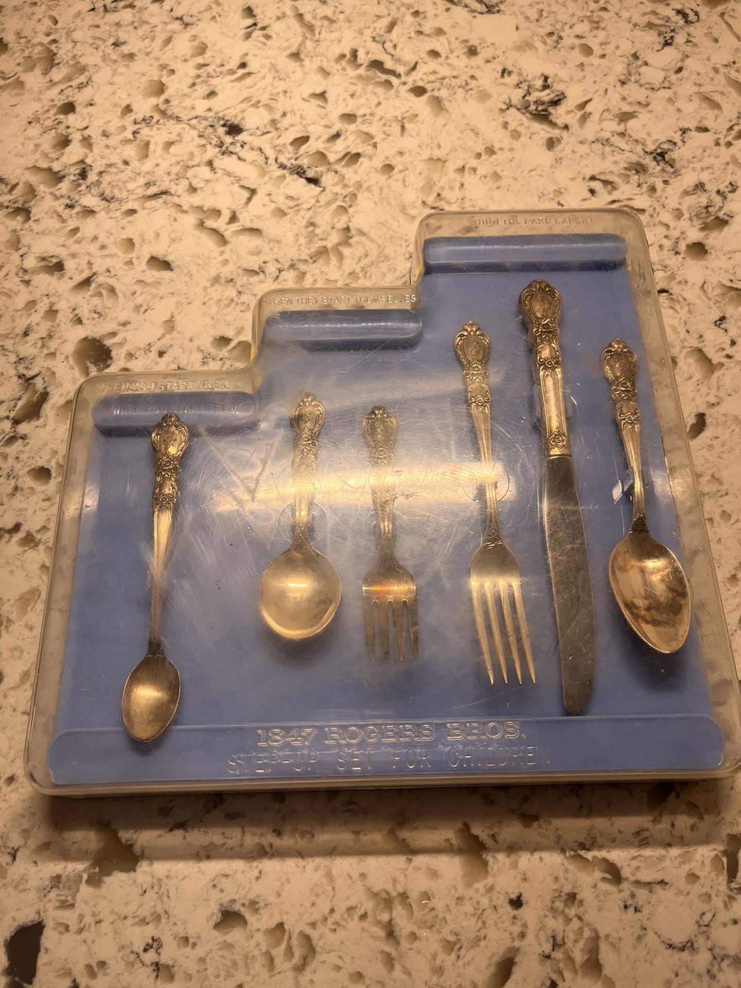 Antique 1847 Rogers Bros Silverware Set For Children