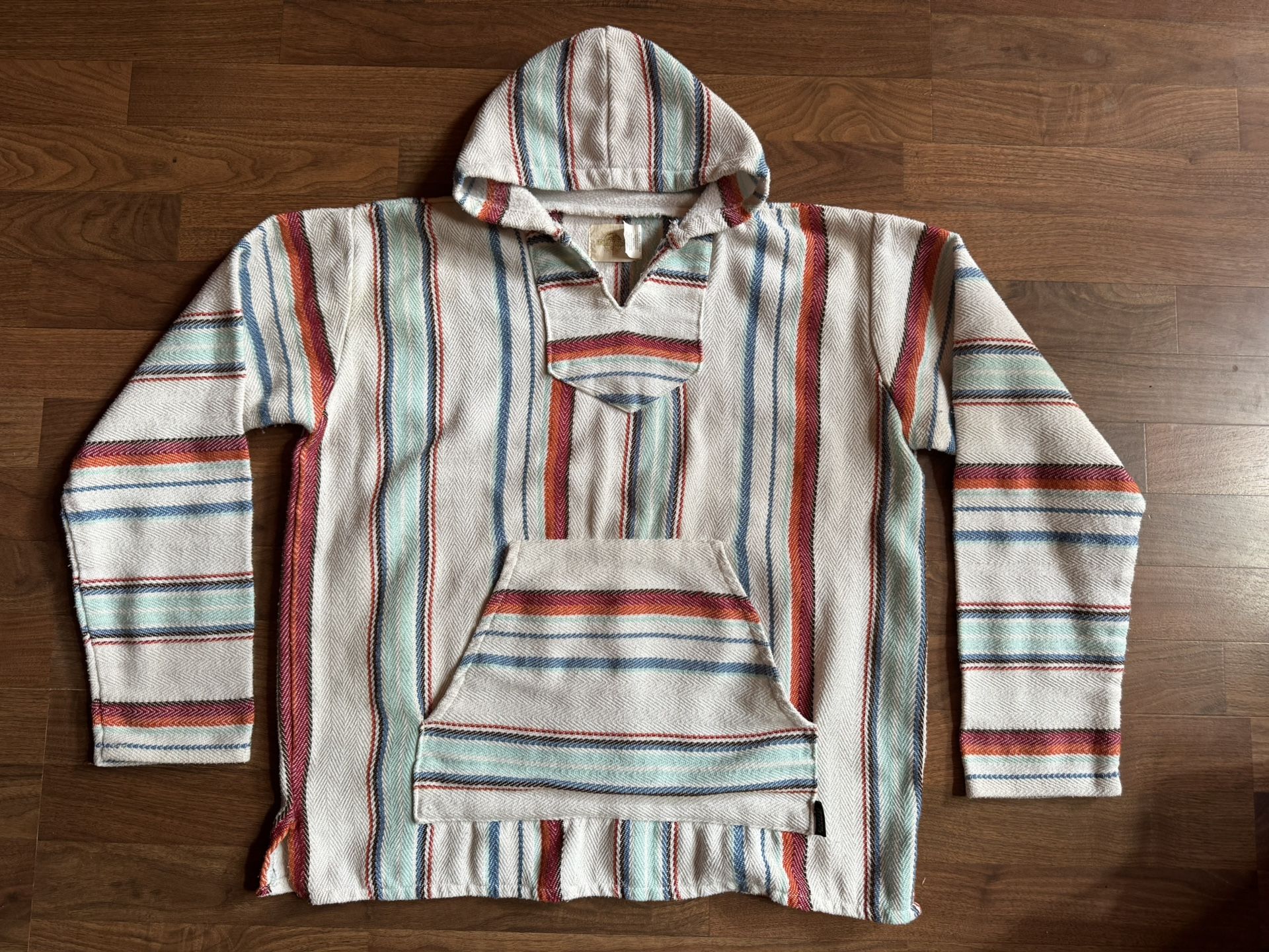 Earth Ragz Recycled Fibers Cotton Blend Hoodie Hooded Jacket Baja Drug Rug XL