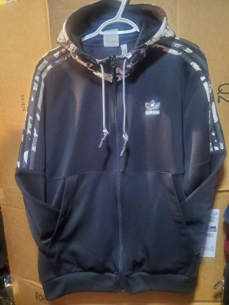 Adidas Originals Camouflage Men's Large Full-Zip Hoodie Sweatshirt