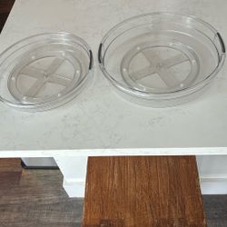 Lazy Susan Turning Plastic Plate Storage