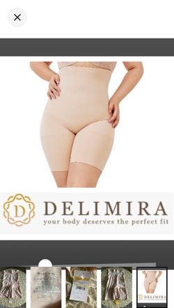 NEW DELIMIRA Women's Plus Size Hi-Waist Tummy/Thigh Slimmer/ Butt-Lift Shapewear