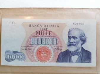 💥repost 2/15/24💥1965 Banknote 1000 Lire Mille Banca D´Italia 